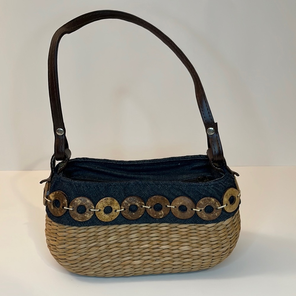 Woven Straw Bohemian Shoulder Bag Y2K Summer 2000s Style
